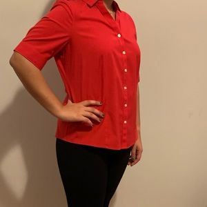 Talbots Half Sleeve Button Up